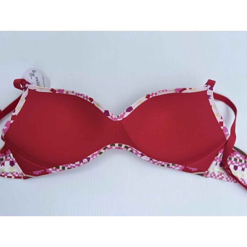 Flirtitude Women’s My Fave Lounge Wireless Bra Snow Fair Isle Padded 34B - Picture 8 of 11